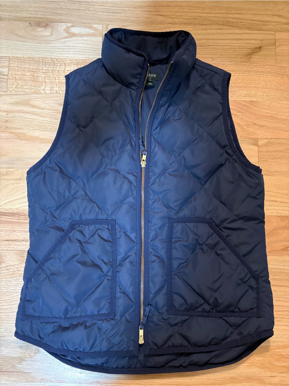 J. Crew Navy Quilted Puffer Vest